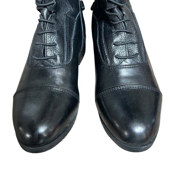 Ovation Girls Black Leather Flex Sport Field Boot Sz 2 Regular Equestrian Riding - Picture 3 of 16